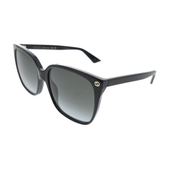 Gucci Accessories - Gucci GG0022S-001 Oversized Black Square Sunglasses with Grey Lenses